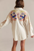 Load image into Gallery viewer, FREE PEOPLE TAKE FLIGHT EMBROIDERED SHIRT