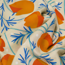 Load image into Gallery viewer, VOYAGER SILK CALIFORNIA POPPIES SILK SCARF