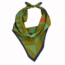 Load image into Gallery viewer, VOYAGER SILK RISING SUN GEOMETRIC SCARF