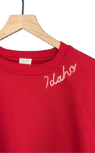 Load image into Gallery viewer, RED EMBROIDERED IDAHO SWEATSHIRT