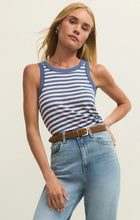 Load image into Gallery viewer, Z SUPPLY SELECT STRIPED TANK - CALYPSO BLUE INDIGO