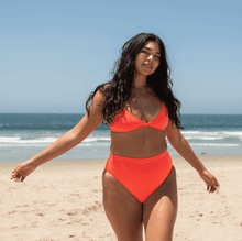 Load image into Gallery viewer, LEFT ON FRIDAY SWIM HI HI BOTTOM - APEROL (NEON ORANGE)