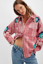 Load image into Gallery viewer, FREE PEOPLE EMBROIDERED SASHIKO SHIRT