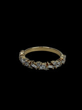 Load image into Gallery viewer, 14K GOLD RING WITH TEXTURED NATURAL DIAMONDS