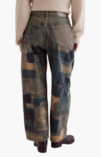 Load image into Gallery viewer, FREE PEOPLE ILLUSIONS PRINTED RELAXED JEANS - INDIGO COMBO