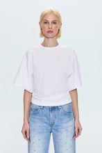 Load image into Gallery viewer, PISTOLA VERONICA KIMONO SLEEVE FITTED TEE - LE BLANC