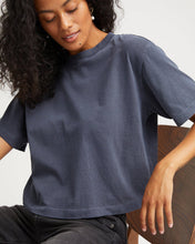 Load image into Gallery viewer, RICHER POORER RELAXED CROP TEE- BLUE STEEL