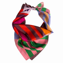 Load image into Gallery viewer, VOYAGER SILK RED COLORBLOCK SCARF
