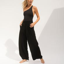 Load image into Gallery viewer, LEFT ON FRIDAY SWIM SHORELINE SUIT - JET (BLACK)