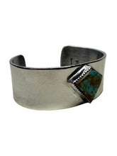 Load image into Gallery viewer, JW STERLING SILVER TURQUOISE CUFF BRACELET