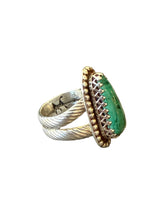 Load image into Gallery viewer, JW STERLING SILVER TURQUOISE RING - SIZE 7