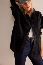 Load image into Gallery viewer, FREE PEOPLE TUXY VIBES SHIRT - BLACK