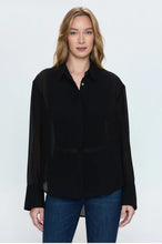 Load image into Gallery viewer, PISTOLA CHARLOTTE SHEER TUXEDO SHIRT