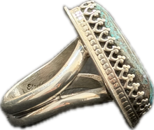 Load image into Gallery viewer, JW STERLING SILVER TURQUOISE TEARDROP RING - 7