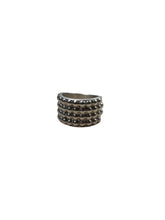 Load image into Gallery viewer, JW STERLING SILVER DOTTED TEXTURED RING SIZE-8