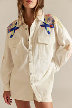 Load image into Gallery viewer, FREE PEOPLE TAKE FLIGHT EMBROIDERED SHIRT