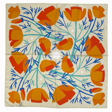Load image into Gallery viewer, VOYAGER SILK CALIFORNIA POPPIES SILK SCARF