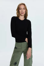 Load image into Gallery viewer, PISTOLA BAILEY LONG SLEEVE CREWNECK TOP - NOIR