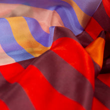 Load image into Gallery viewer, VOYAGER SILK RED COLORBLOCK SCARF