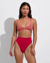 Load image into Gallery viewer, LEFT ON FRIDAY SWIM HI HI BOTTOM - PEPPER (CERISE)