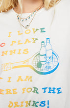 Load image into Gallery viewer, MOTHER THE BOXY GOODIE GOODIE TEE - I LOVE TO PLAY TENNIS