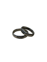 Load image into Gallery viewer, JW STERLING SILVER THICK SMOOTH AND STRIPPED STACKING RING