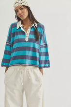 Load image into Gallery viewer, FREE PEOPLE AUGGIE TEE - NIGHT SHADOW/TROPICAL B