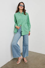 Load image into Gallery viewer, RAILS ELSA SHIRT - KELLY WHITE STRIPE