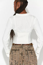 Load image into Gallery viewer, FREE PEOPLE FRANKIE CORSET LONG SLEEVE TOP