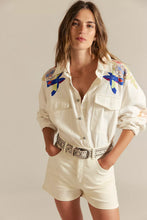Load image into Gallery viewer, FREE PEOPLE TAKE FLIGHT EMBROIDERED SHIRT