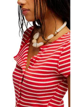 Load image into Gallery viewer, FREE PEOPLE MOST WANTED STRIPED CARDI - RED/WHITE STRIPE