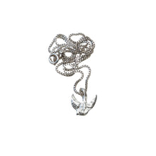 Load image into Gallery viewer, Sterling silver necklace with a small sparrow pendant.