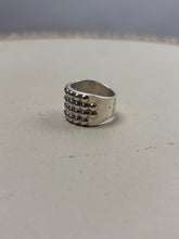 Load image into Gallery viewer, JW STERLING SILVER DOTTED TEXTURED RING SIZE-8