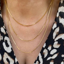 Load image into Gallery viewer, CAMPFIRE COUTURE 18K GOLD FILLED BOX CHAIN 16”
