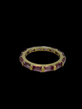 Load image into Gallery viewer, 14K GOLD ETERNITY RING WITH PINK SAPPHIRES