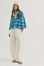 Load image into Gallery viewer, FREE PEOPLE AUGGIE TEE - NIGHT SHADOW/TROPICAL B