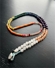 Load image into Gallery viewer, RAINBOW MULTICOLOR BEADED NECKLACE 28”