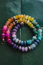 Load image into Gallery viewer, 14K GOLD GEMSTONE CANDY NECKLACE - NEON RAINBOW