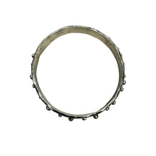 Load image into Gallery viewer, JW STERLING SILVER HOBNAIL HAMMERED BANGLE BRACELET