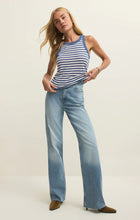 Load image into Gallery viewer, Z SUPPLY SELECT STRIPED TANK - CALYPSO BLUE INDIGO