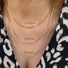 Load image into Gallery viewer, CAMPFIRE COUTURE 18K GOLD FILLED BOX CHAIN 16”