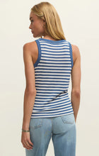 Load image into Gallery viewer, Z SUPPLY SELECT STRIPED TANK - CALYPSO BLUE INDIGO
