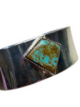 Load image into Gallery viewer, JW STERLING SILVER TURQUOISE CUFF BRACELET