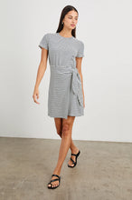Load image into Gallery viewer, RAILS EDIE DRESS - IVORY NAVY MICRO STRIPE