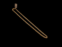 Load image into Gallery viewer, 14K GOLD NECKLACE CURB CHAIN WITH PAVE DIAMOND LINKS