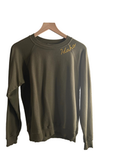Load image into Gallery viewer, OLIVE EMBROIDERED IDAHO SWEATSHIRT