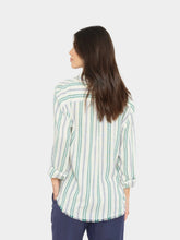 Load image into Gallery viewer, XIRENA BOWIE SHIRT - BLUE MOSS STRIPE