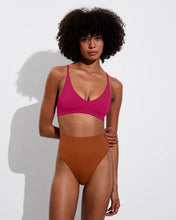 Load image into Gallery viewer, LEFT ON FRIDAY SWIM SUNDAY TOP - PEPPER (CERISE)