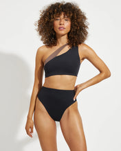 Load image into Gallery viewer, LEFT ON FRIDAY SWIM HI HI BOTTOM - JET (BLACK)
