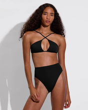 Load image into Gallery viewer, LEFT ON FRIDAY SWIM HI HI BOTTOM - JET (BLACK)